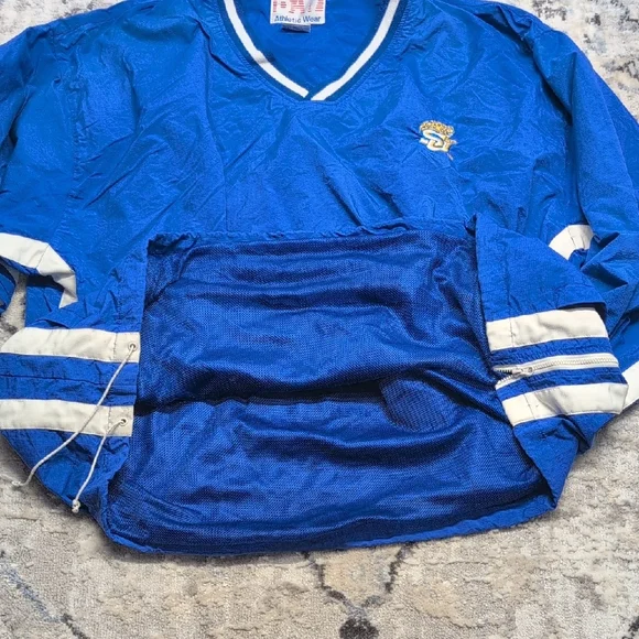 Vintage BAW Athletic Wear Southern Jaguars Pullover Jacket 3XL Blue NCAA